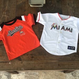Two Miami Marlins MLB shirts 3T
